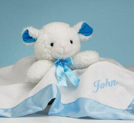 Baby Boy Lamb Cuddly from Schultz Florists, flower delivery in Chicago