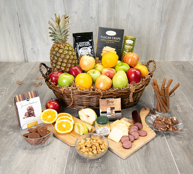 Galore Fruit and Gourmet Basket from Schultz Florists, flower delivery in Chicago