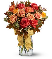 Graceful Autumn Roses  from Schultz Florists, flower delivery in Chicago